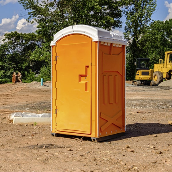 can i customize the exterior of the portable restrooms with my event logo or branding in Harmony NY